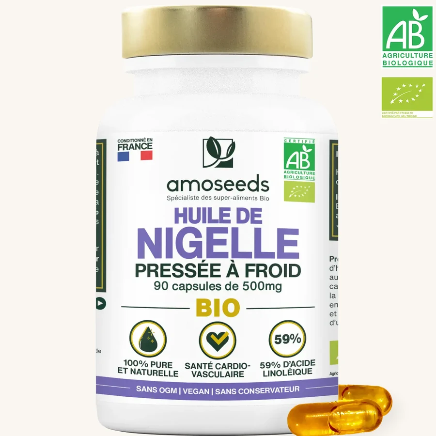 Huile de Nigelle Bio 90 capsules - Amoseeds